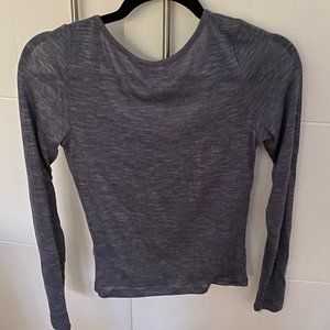 NWOT H&M Divided Crop Top (XS, Blue/Gray)